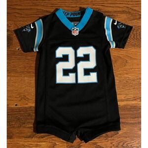 Nike Carolina Panthers Christian McCaffrey 22 Jersey Romper Infant 0-3M Black